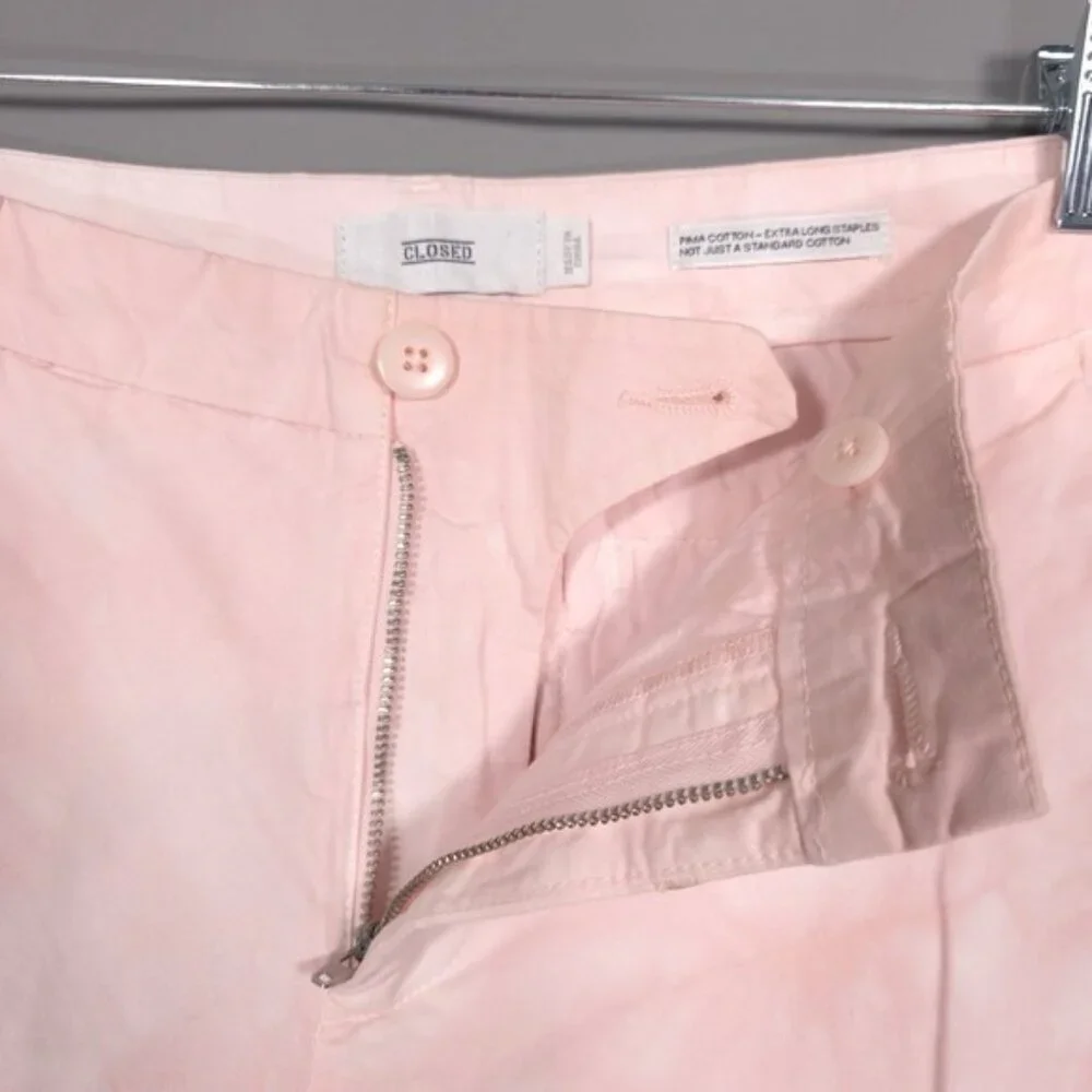 NWOT CLOSED Women's Pants 28 JACK Tye Dye Straight Leg‎ PIMA COTTON Pink